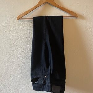 LAUREN JEANS CO. RALPH LAUREN HIGH RISE STRAIGHT LEG BLACK DENIM JEANS, size 8.